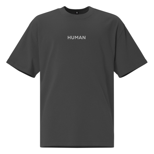 Human Oversized Men's faded t-shirt